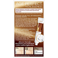 L'Oreal Paris Age Perfect gray-hair adaptation swatch on hair strand