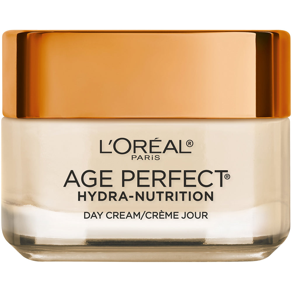 L'Oreal Paris Age Perfect Hydra-Nutrition Day Cream jar closeup for rich hydration