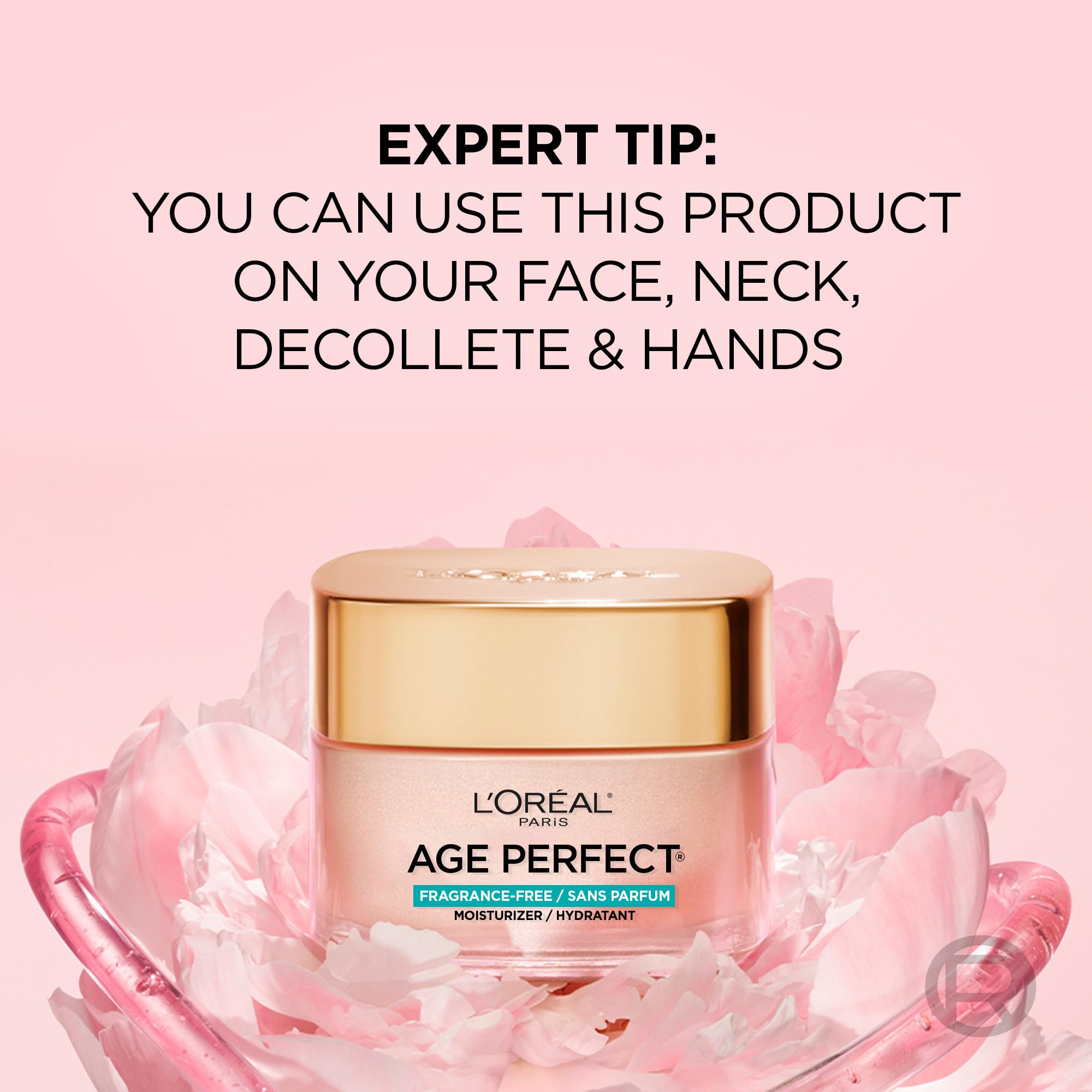 L'Oréal Paris Age Perfect Imperial Peony Extracts closeup supporting brighter tone.