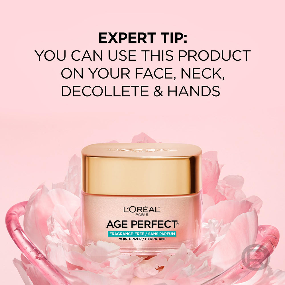 L'Oréal Paris Age Perfect Imperial Peony Extracts closeup supporting brighter tone.