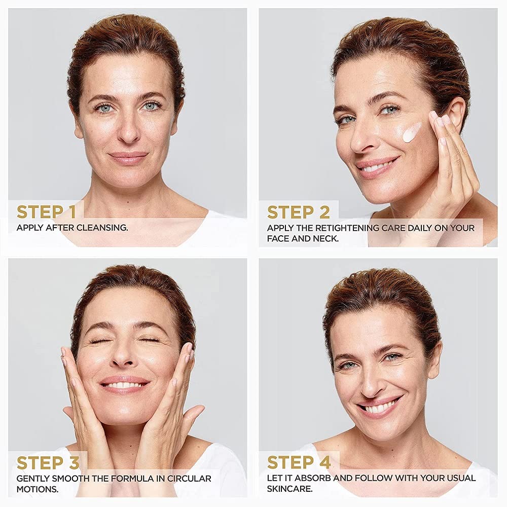 L'Oreal Paris Age Perfect Night Cream image highlights dermatologist-tested non-comedogenic formula.