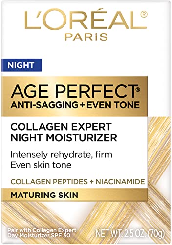 L'Oreal Paris Age Perfect Night Moisturizer jar back with rich formula.