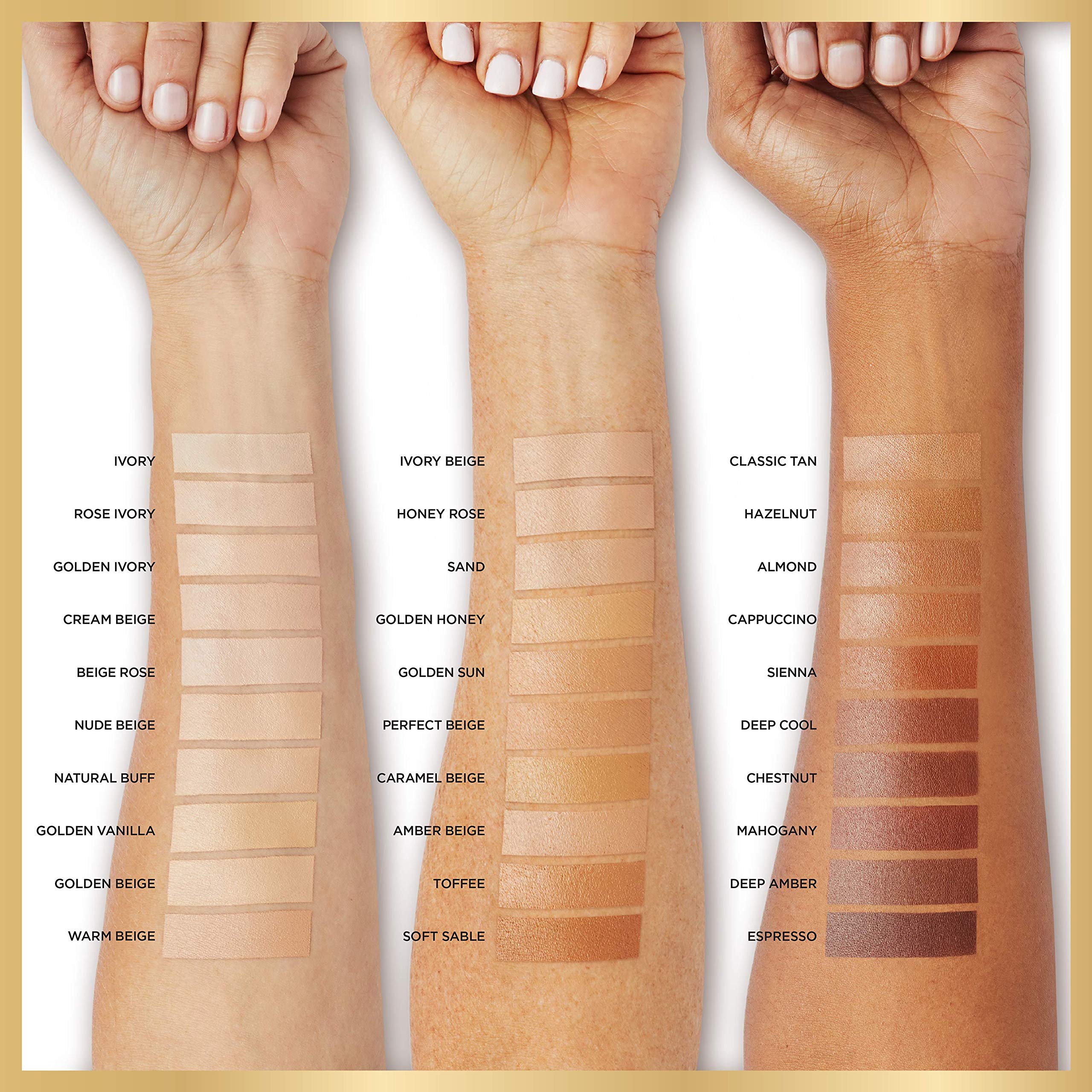 L'Oreal Paris Age Perfect shade Rose Ivory swatch on arm