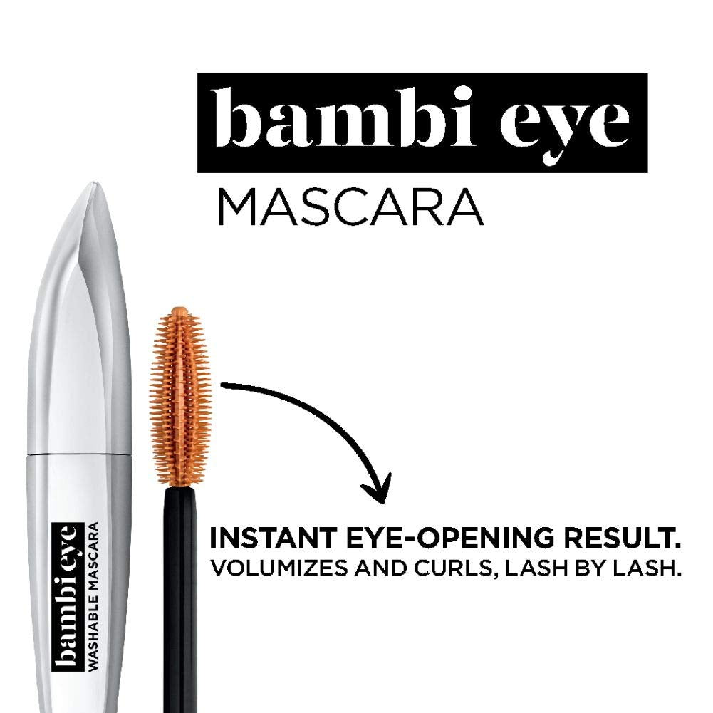 L'Oreal Paris Bambi Eye Mascara glossy lashes after application