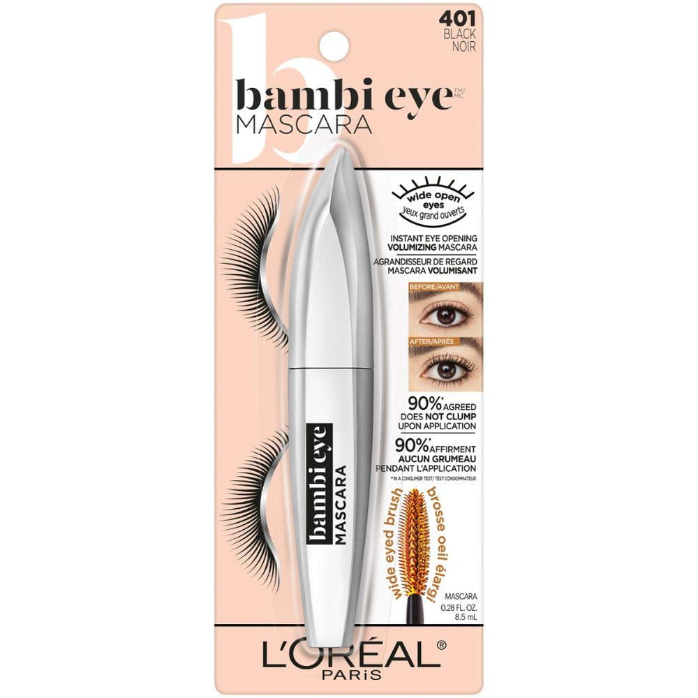 L’Oréal Paris Bambi Eye Mascara wide-eyed brush image showing precise lash separation