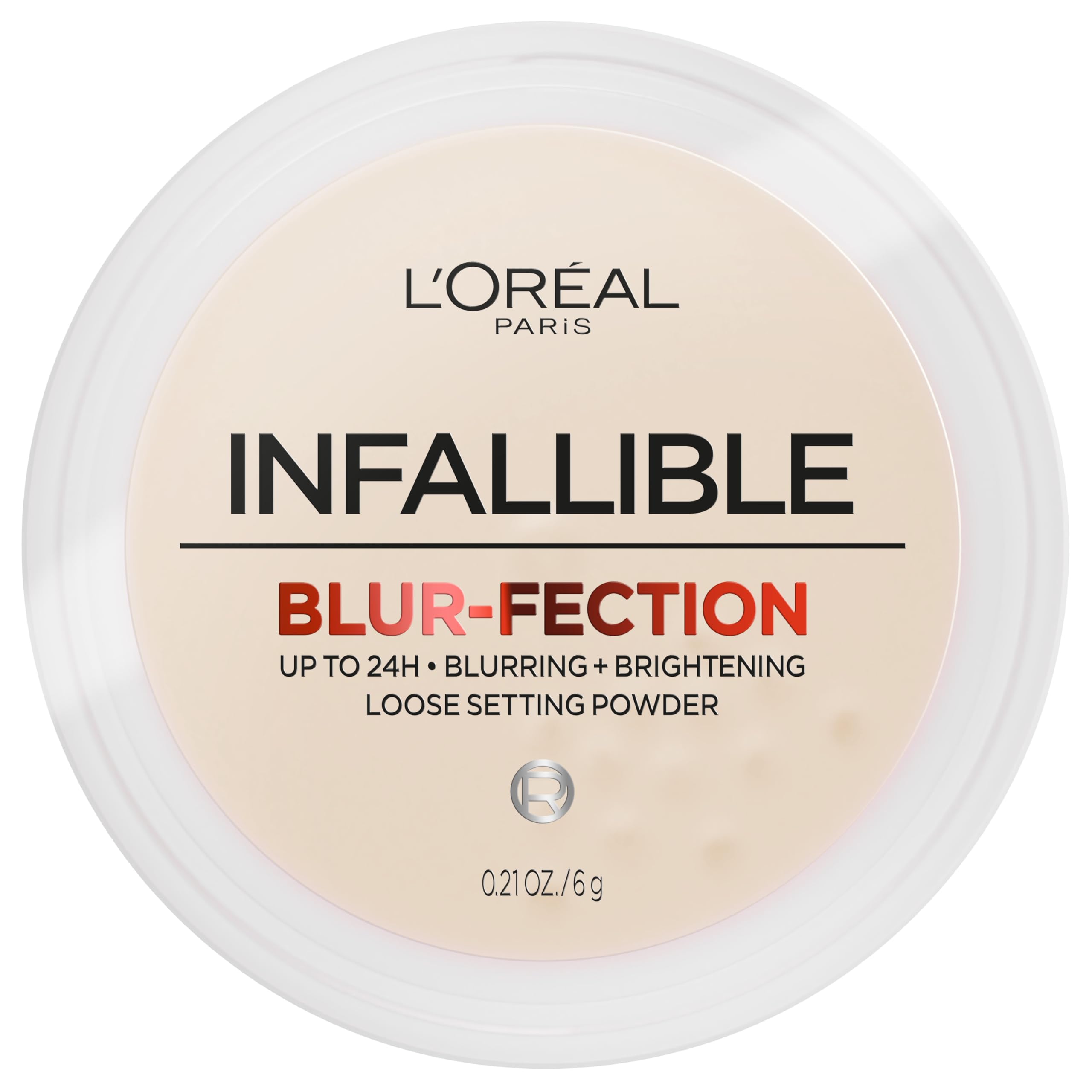L'Oreal Paris product front packaging showing powder jar and label for easy ID and trust