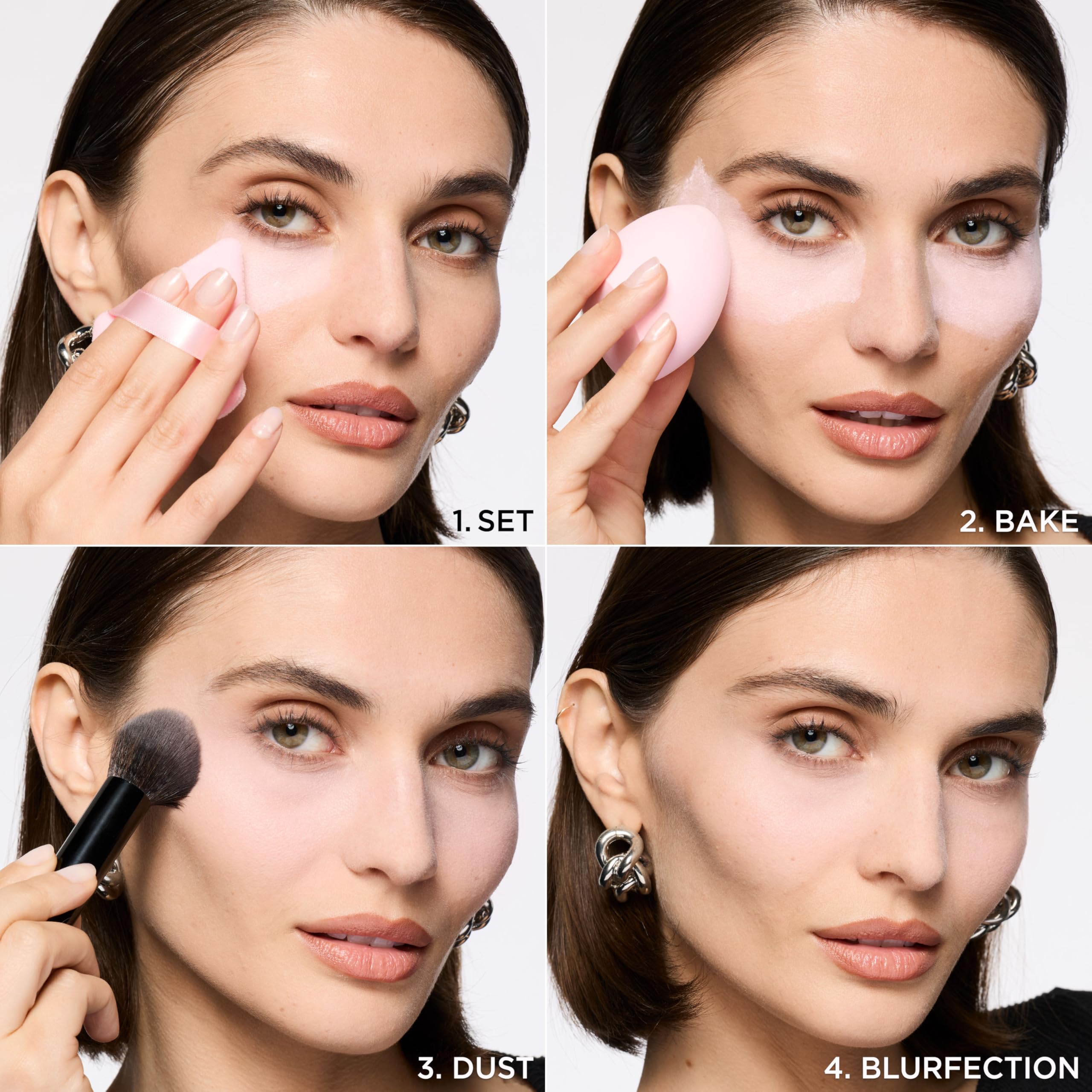 L'Oreal Paris powder in a makeup bag lifestyle shot for on-the-go touch-ups