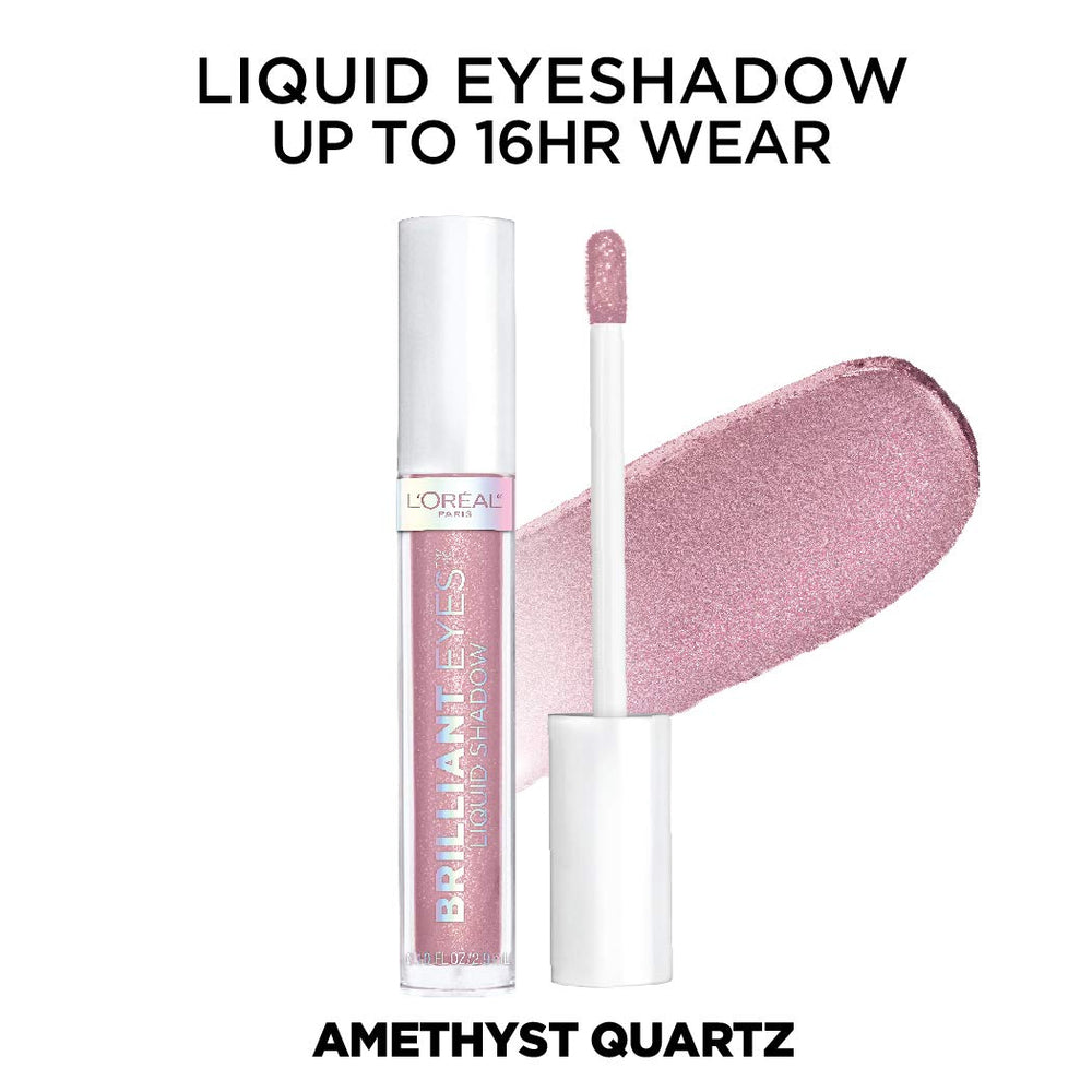 L'Oreal Paris Brilliant Eyes swatches show buildable luminous color.