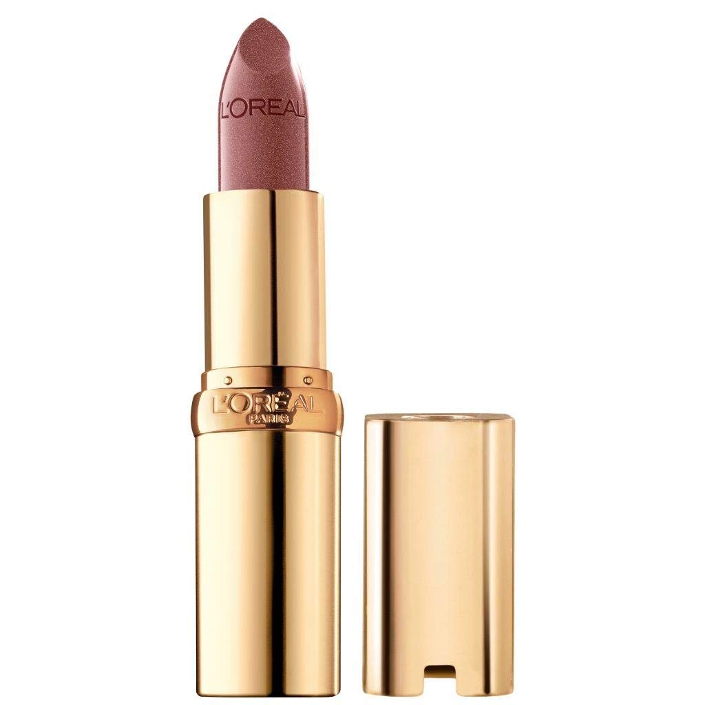 L'Oreal Paris Colour Riche Lipcolour mica packaging close-up highlights premium hydration.