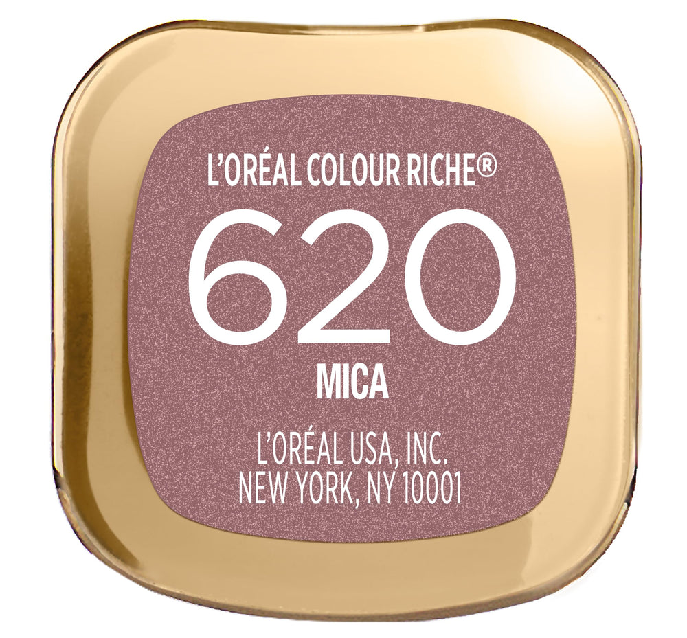 L'Oreal Paris Colour Riche Lipcolour mica shade range on lips for versatile looks.