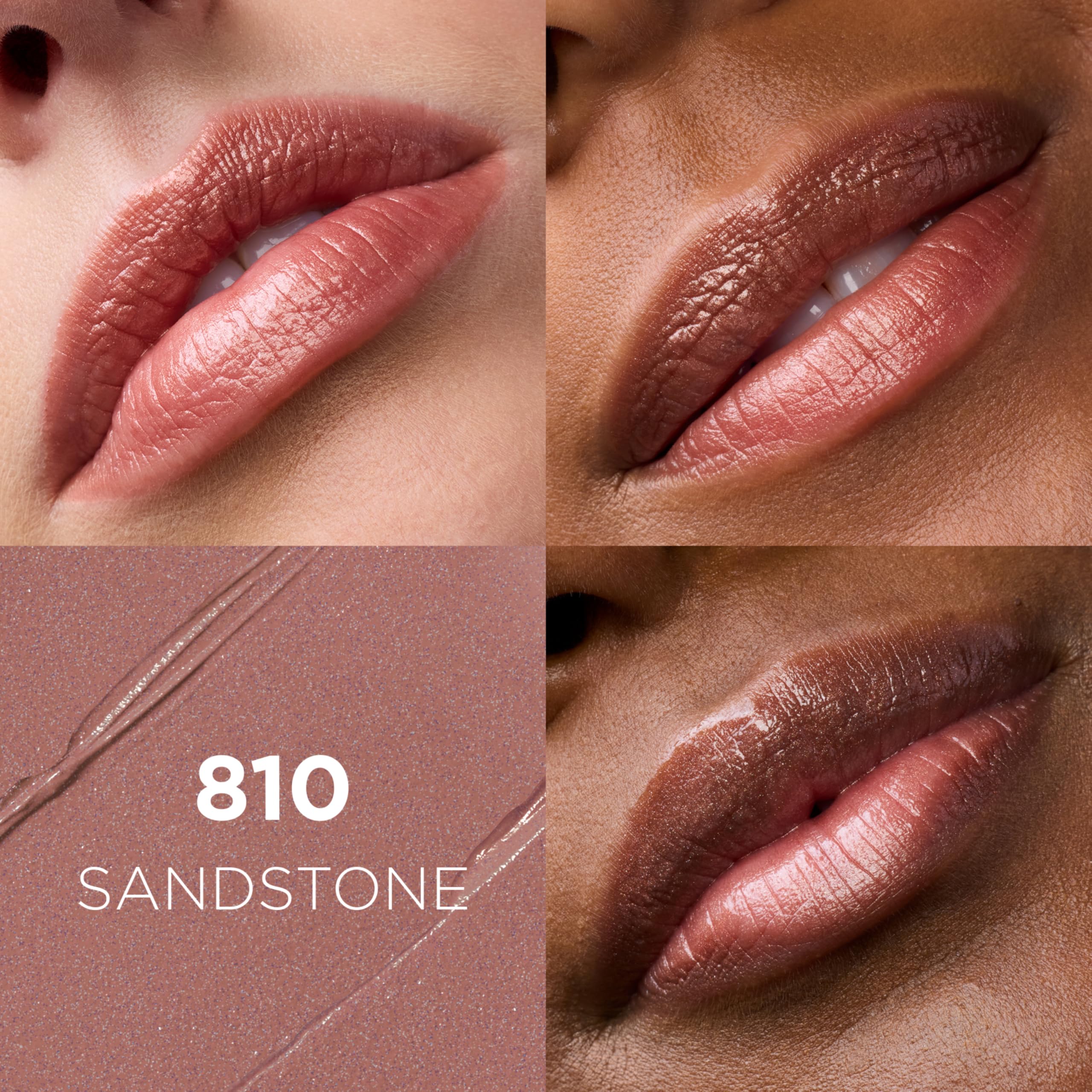 L'Oreal Paris Colour Riche Sandstone bullet closeup highlights creamy texture and conditioning oils