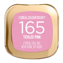 L'Oreal Paris Tickled Pink swatch on skin reveals rich satin color and even spread.