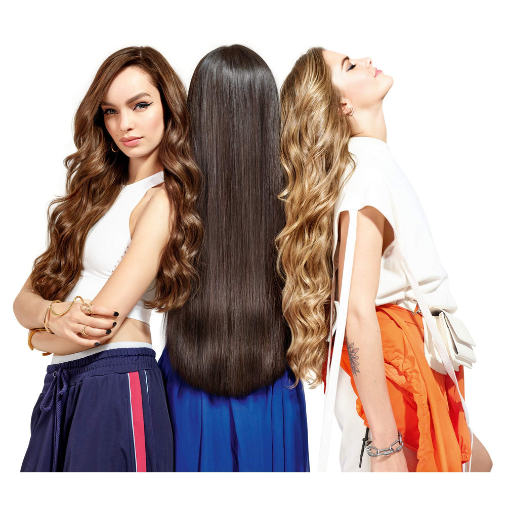 L'Oreal Paris Elvive Dream Lengths hair mask castor oil close-up emphasizes strength and growth-supporting formula.