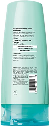 L'Oreal Paris Elvive Extraordinary Clay conditioner pour shot demonstrates lightweight hydration for hair