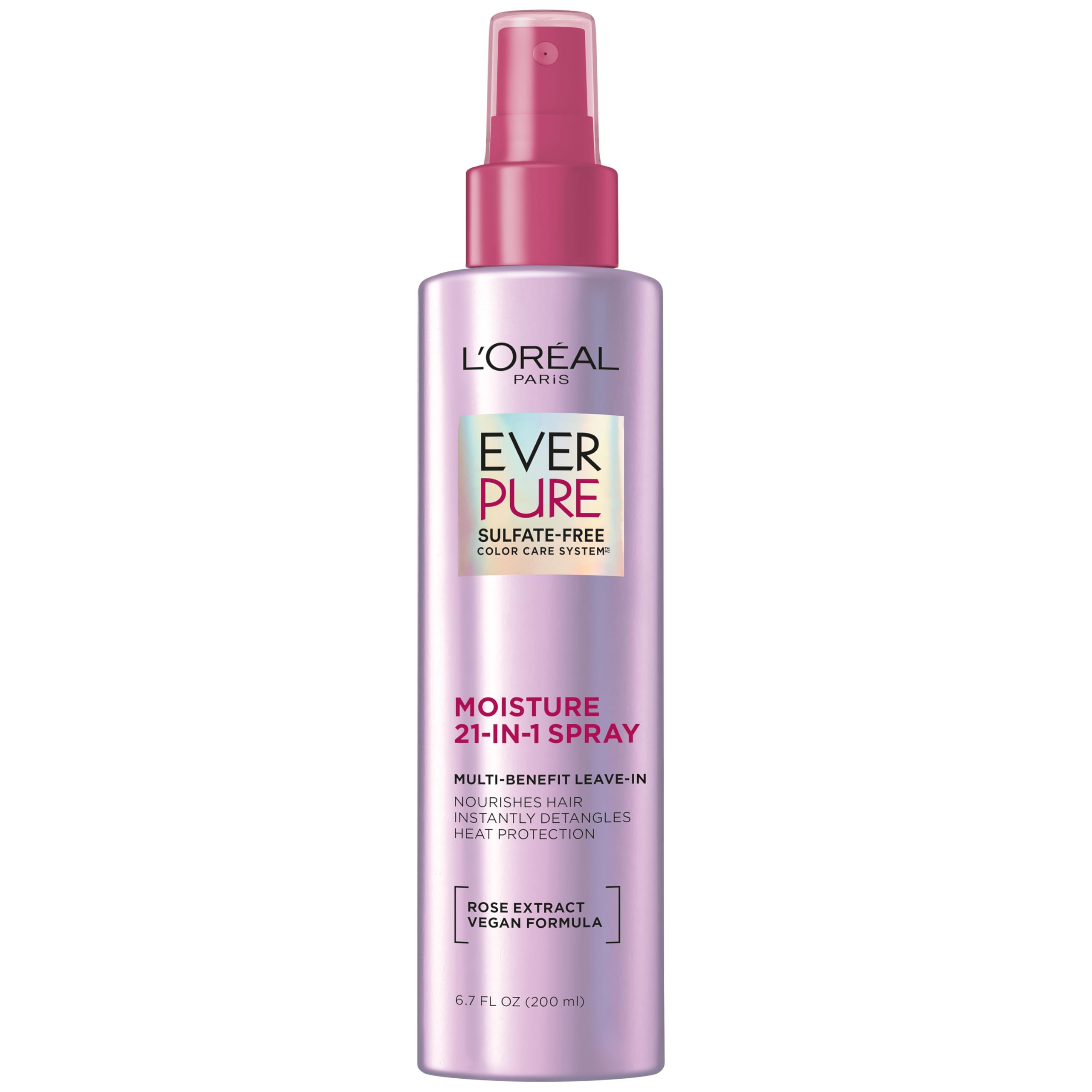 L'Oreal Paris front packaging showing bottle and label benefits