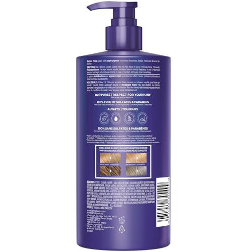 L'Oreal Paris EverPure purple shampoo during routine wash enhances toning.