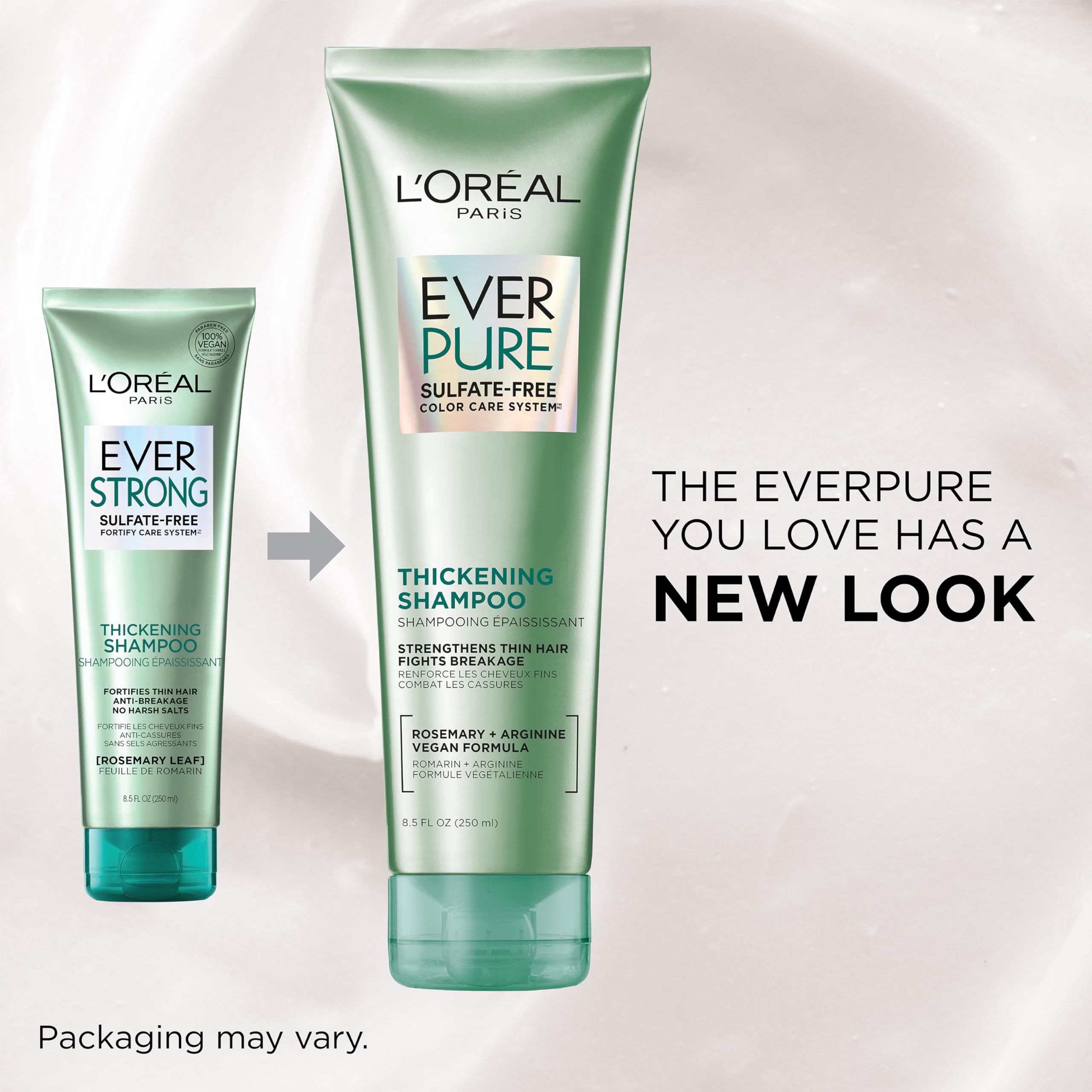 Rosemary leaf ingredient in EverPure hints at strengthening infusion and scent