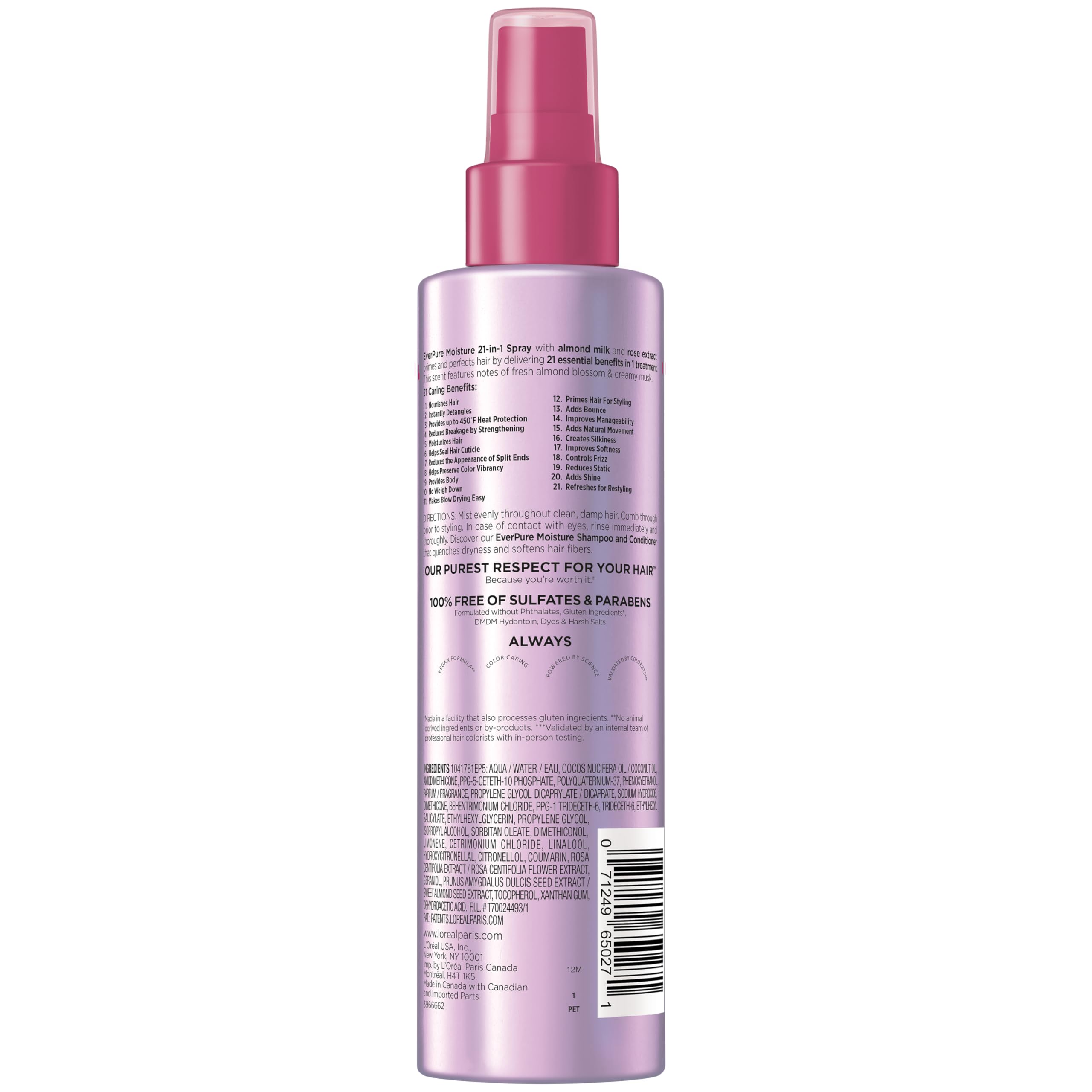 L'Oreal Paris bottle staged with EverPure shampoo and conditioner for routine