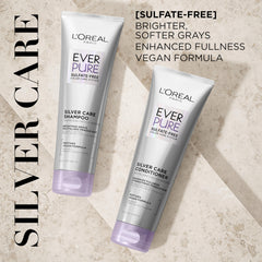 L'Oreal Paris EverPure Silver Care Conditioner bottle-dispense provides nourishing moisture for silver tones
