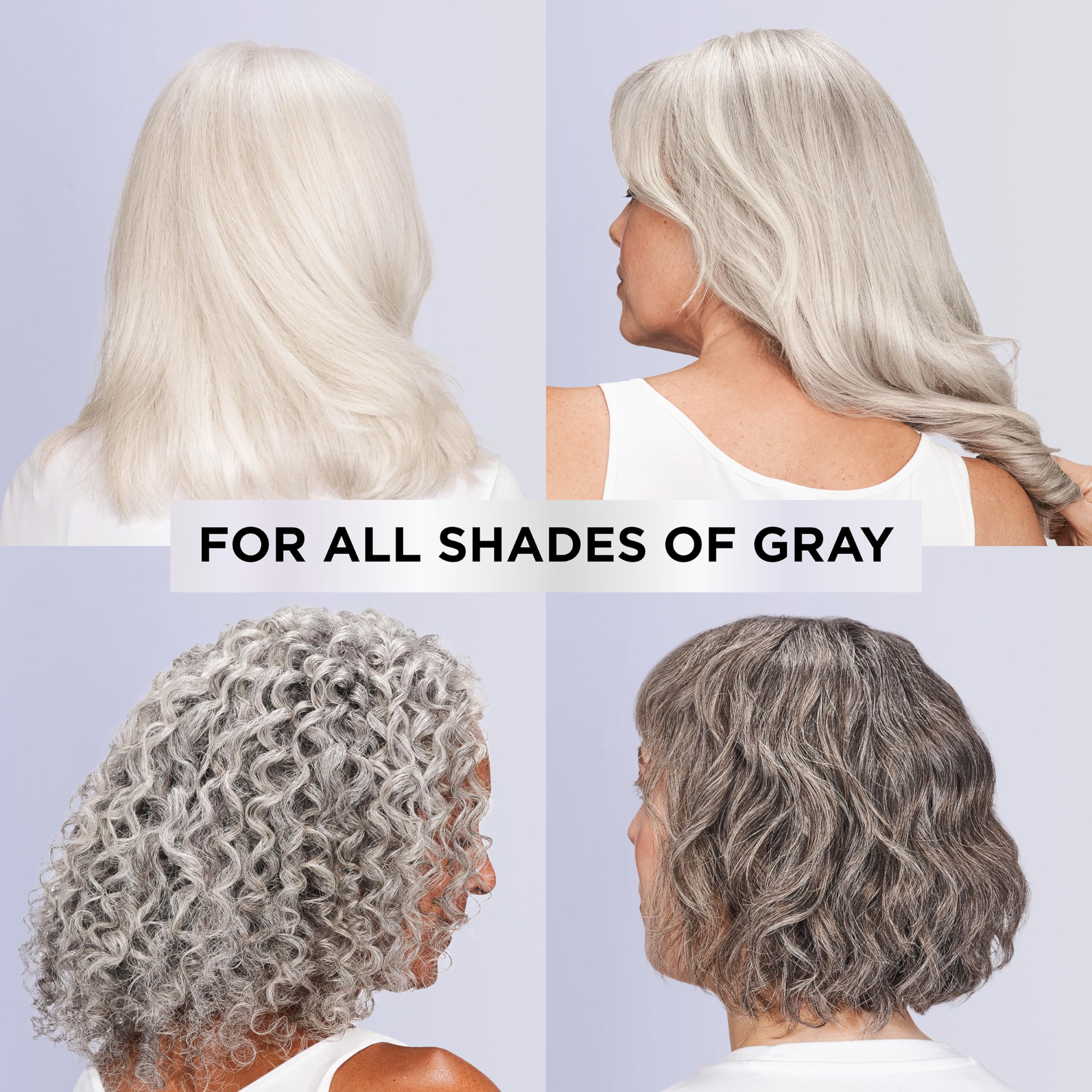 L'Oreal Paris EverPure silver-hair-close-up reveals brighter, healthier-looking strands
