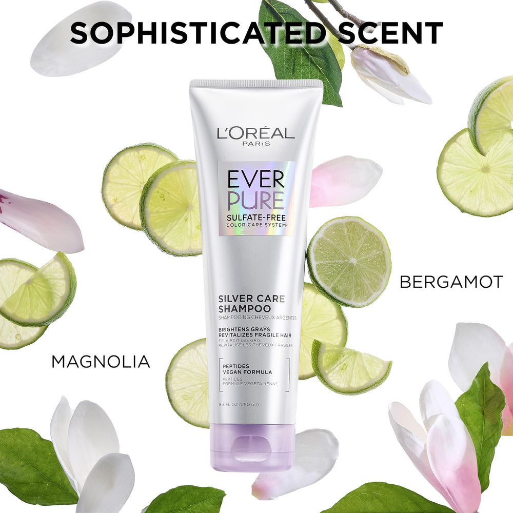 L'Oreal Paris EverPure sulfate-free-badge signals gentle cleansing compatible with color-treated hair