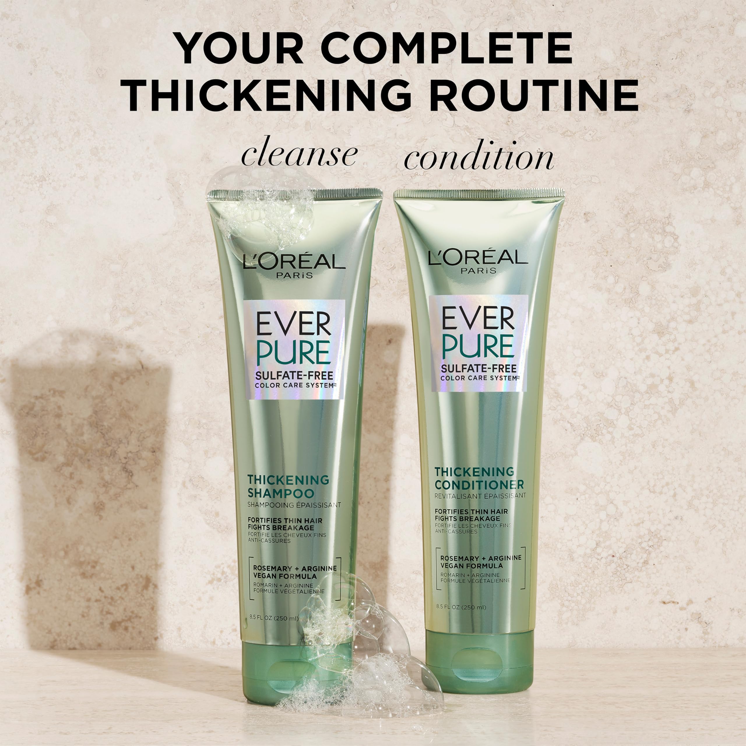EverPure vegan formula label communicates gentle, color-conscious care