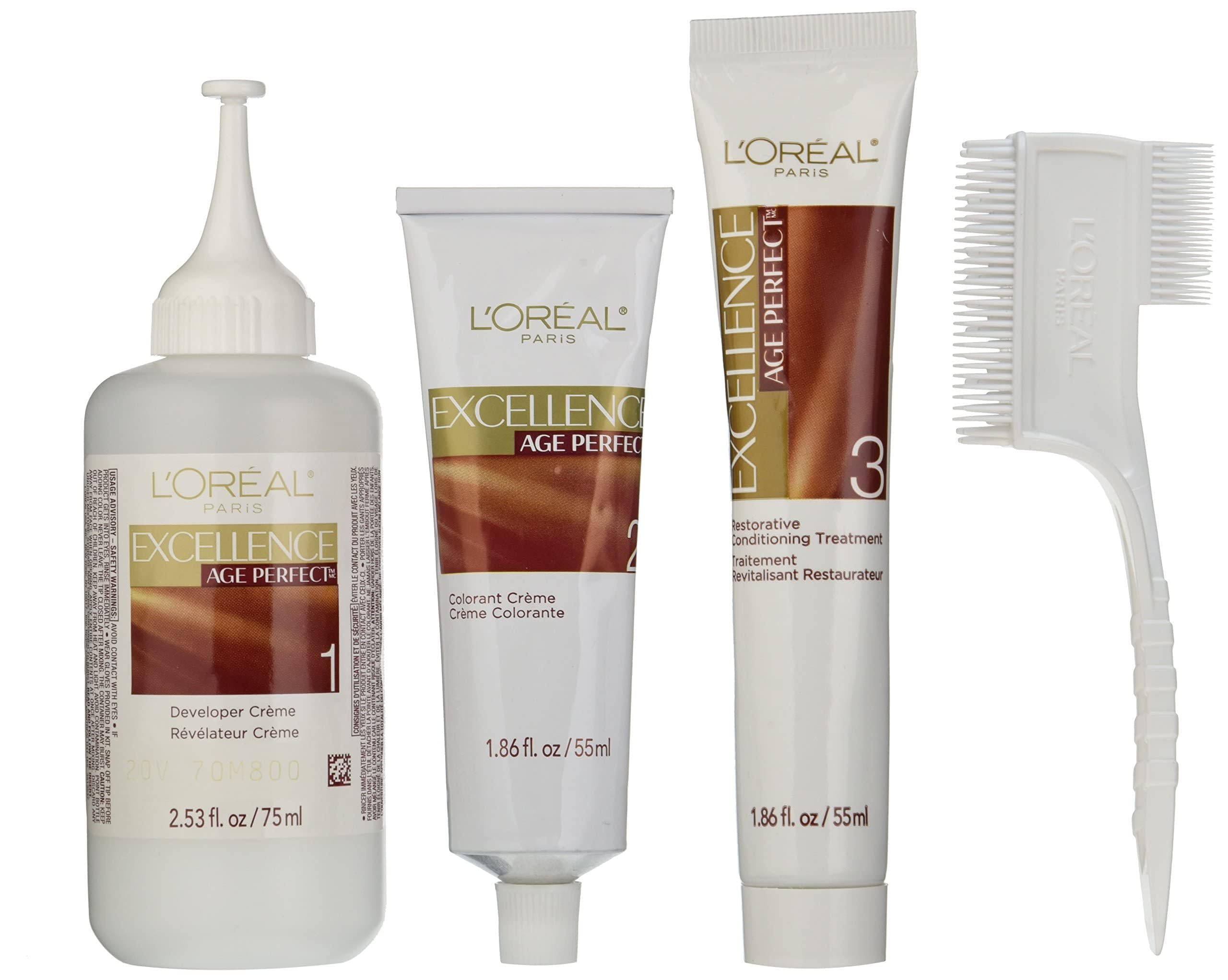 Finished look with volume and shine from L'Oreal Paris Excellence Age Perfect
