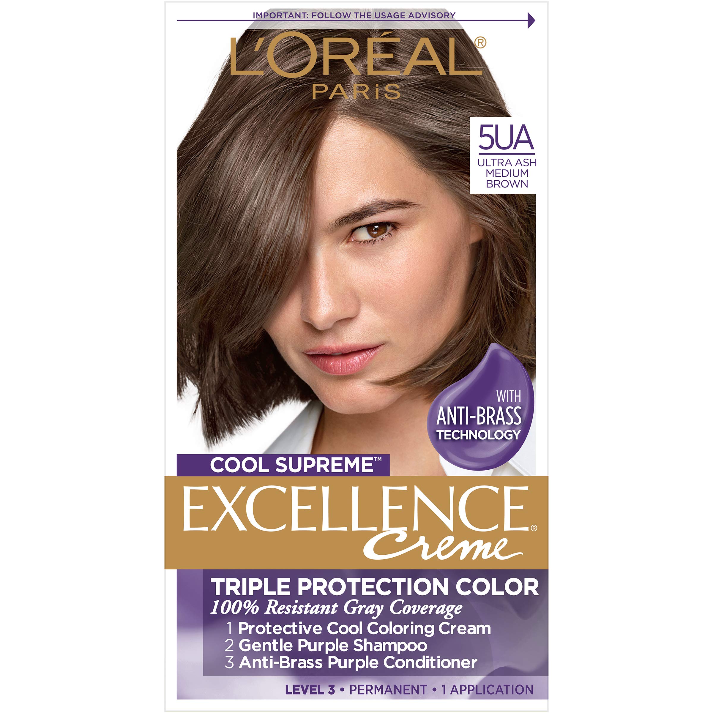 L'Oreal Paris Excellence Cool Supreme bottle pour shows ash-toned color