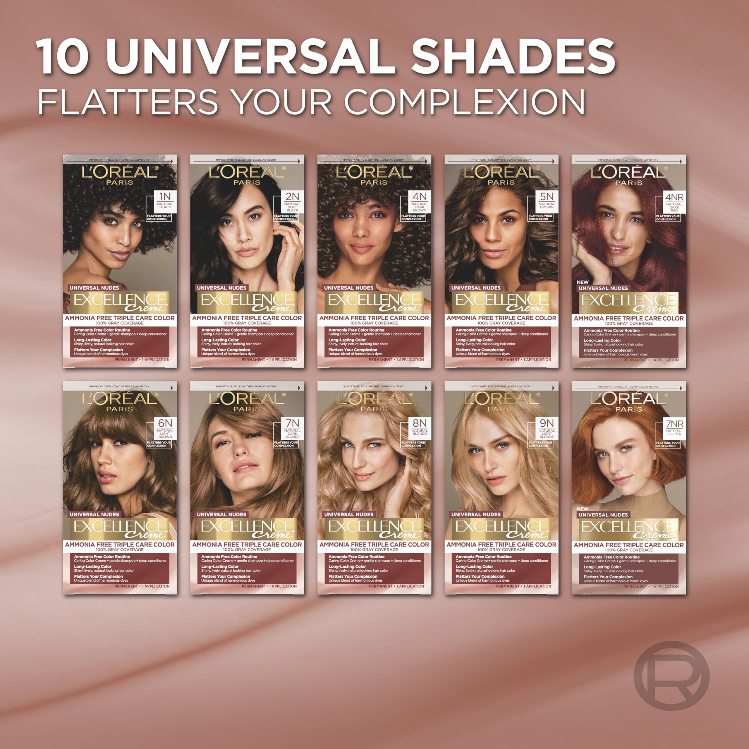 L'Oreal Paris Excellence Universal Nudes delivers 100% gray coverage