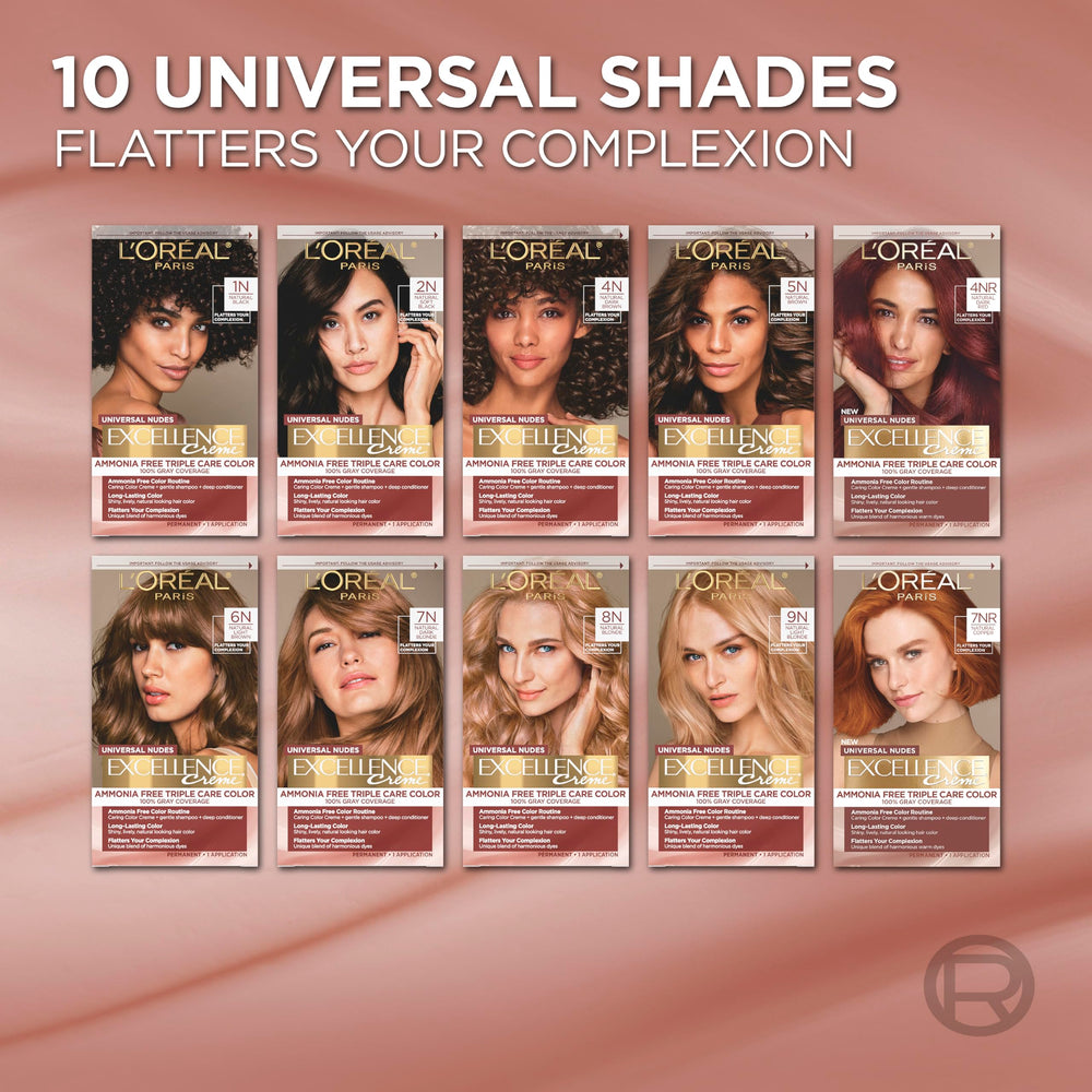 L'Oreal Paris Excellence Universal Nudes delivers 100% gray coverage
