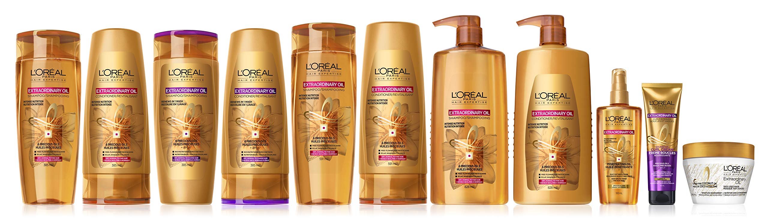 L'Oreal Paris Extraordinary Oil Shampoo shine closeup captures brilliant reflections.