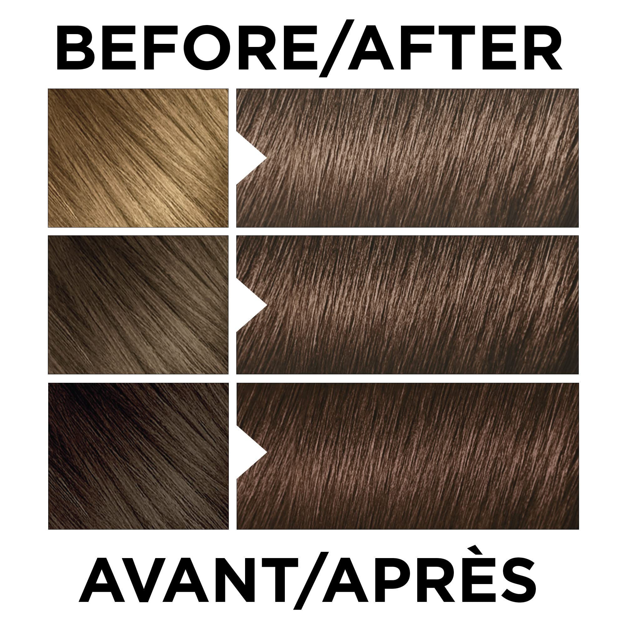 L'Oreal Paris Feria application steps illustrate an easy at-home color process.