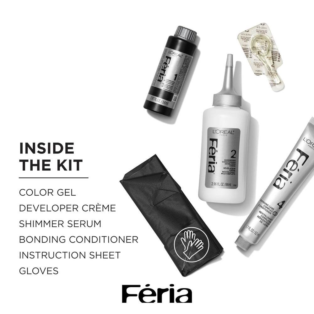 L'Oreal Paris Feria gray hair coverage sample demonstrates versatility