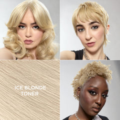 L'Oreal Paris Feria Ice Blonde application demonstrates quick-toning in minutes.