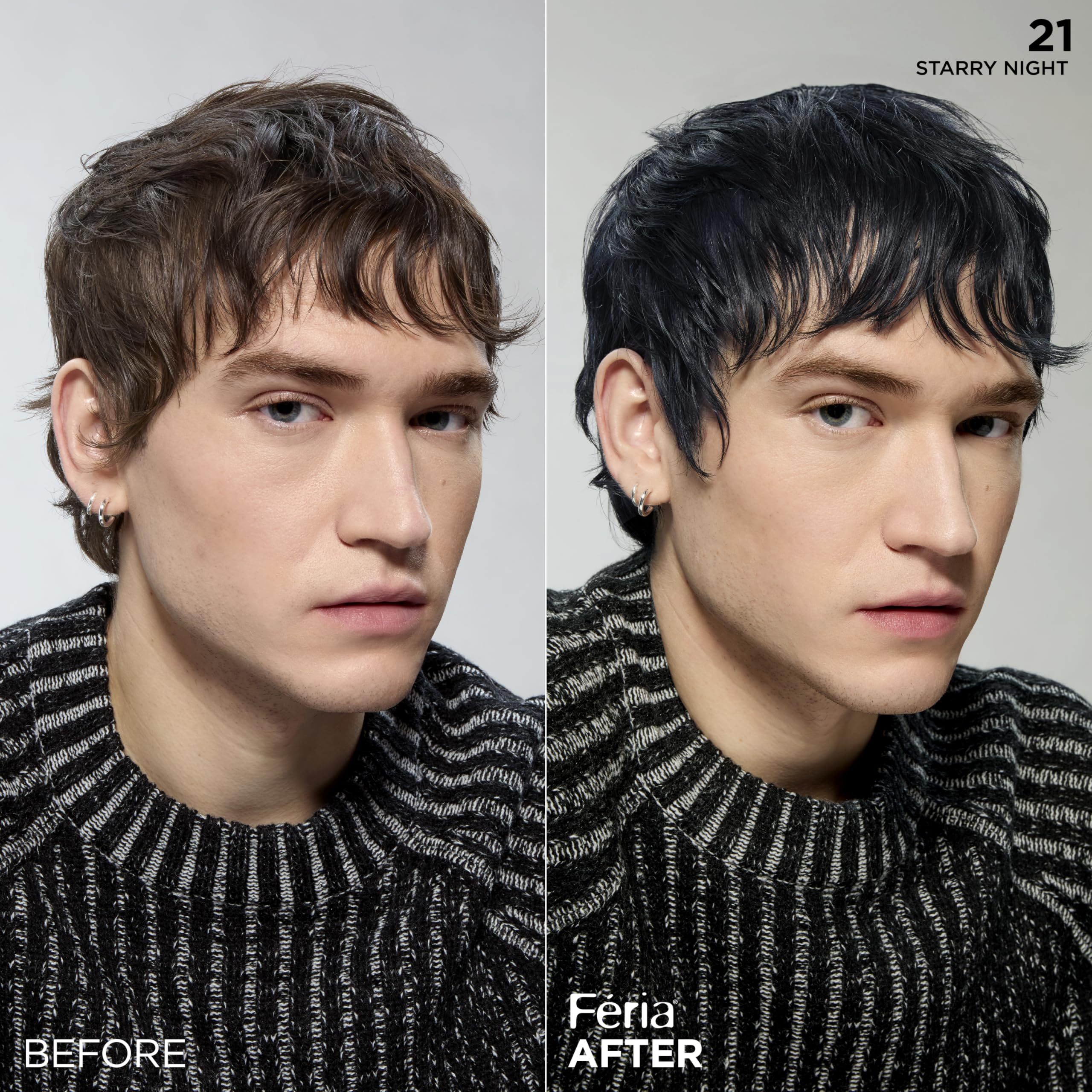 L'Oreal Paris Feria packaging box highlights bold kit features