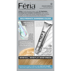 L'Oreal Paris Feria platinum blonde shade swatch with bold color options