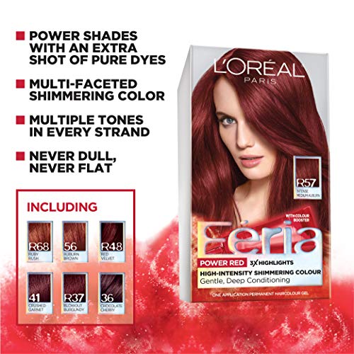 L'Oreal Paris Feria R48 color palette showing 50+ bold shades