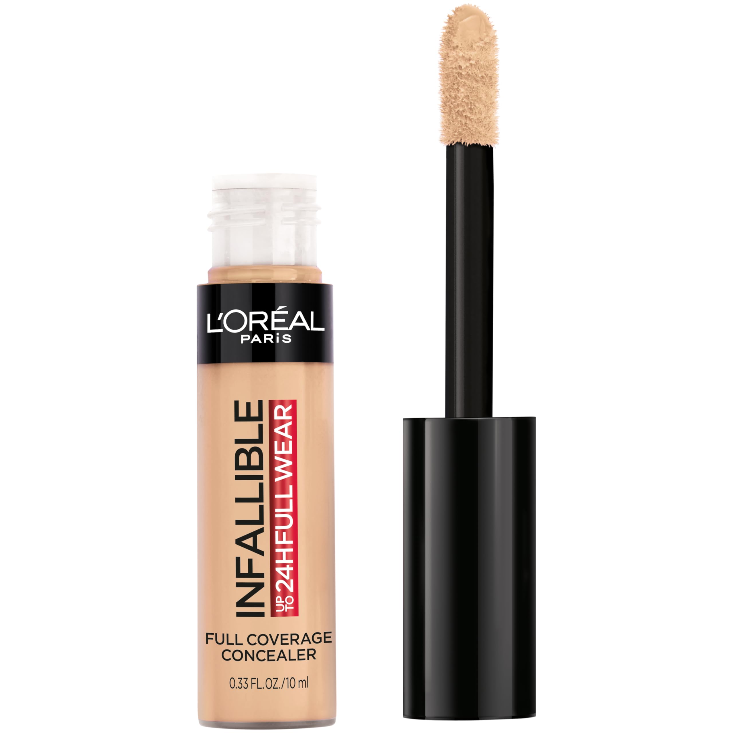 L'Oreal Paris Full Wear Concealer bottle closeup with matte, full-coverage finish.