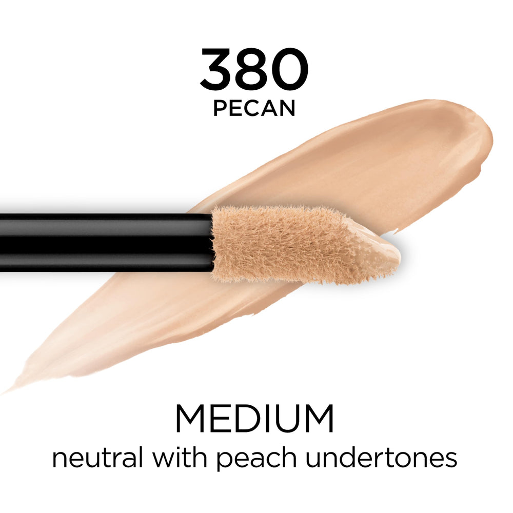 L'Oreal Paris Full Wear Concealer swatches show 25-shade range for perfect tone match.