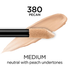 L'Oreal Paris Full Wear Concealer swatches show 25-shade range for perfect tone match.
