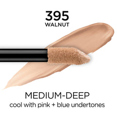 L'Oreal Paris Full Wear Concealer under-eye application shows brightening and crease-free wear.