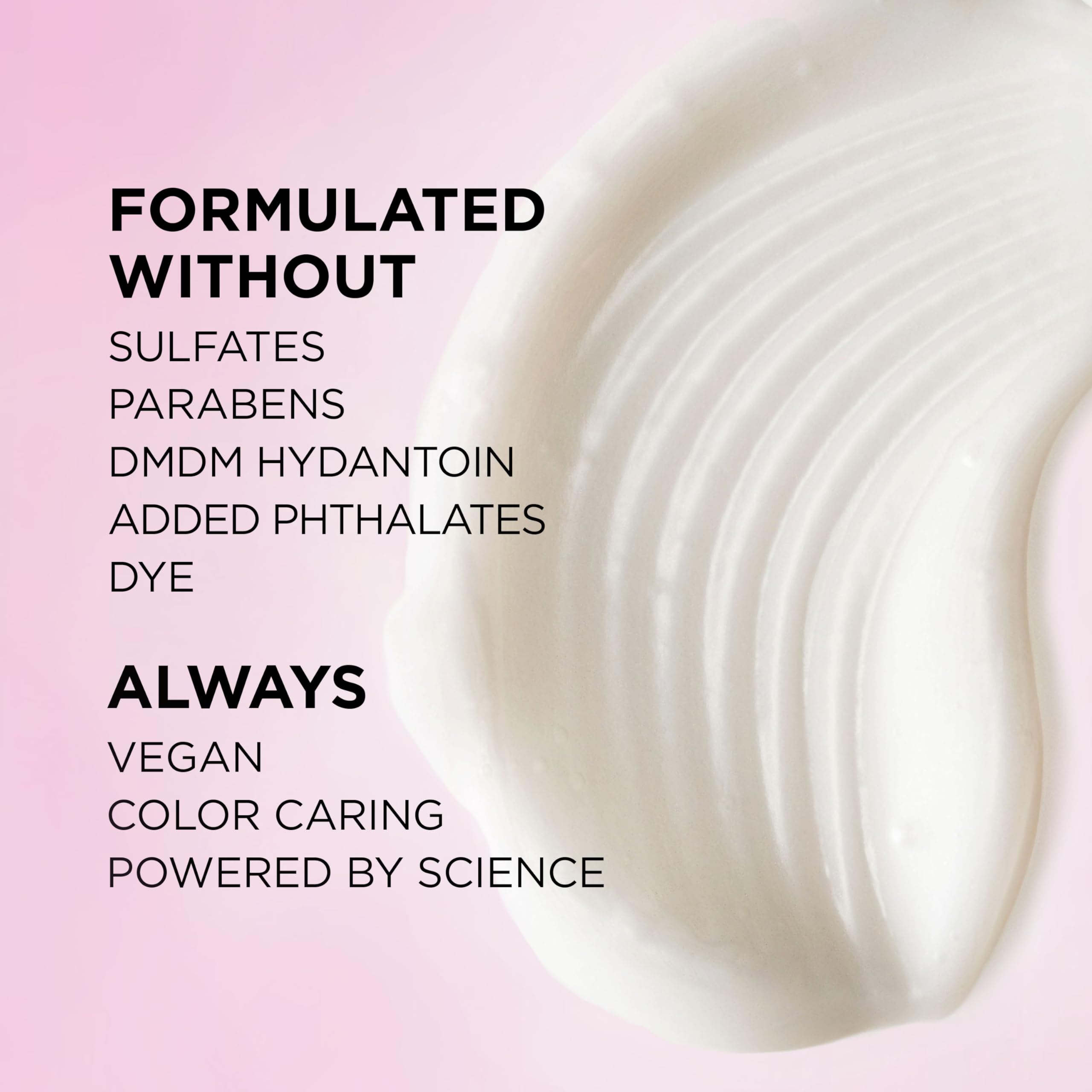 L'Oreal Paris glossing mask label close-up showing key ingredients and color-safe benefit