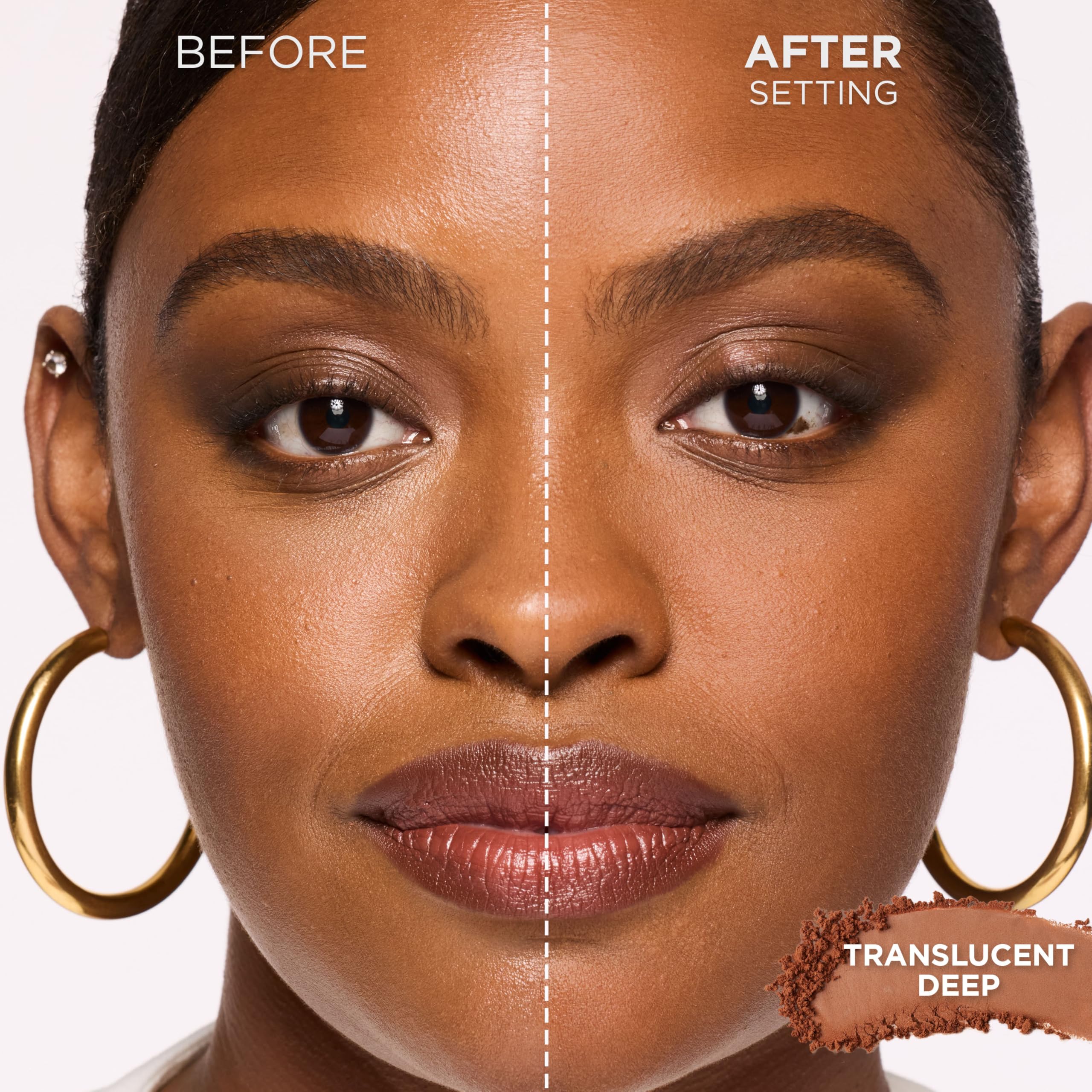 L'Oreal Paris Infallible Blur-fection powder dispenser puff demonstrates featherweight texture for long wear.