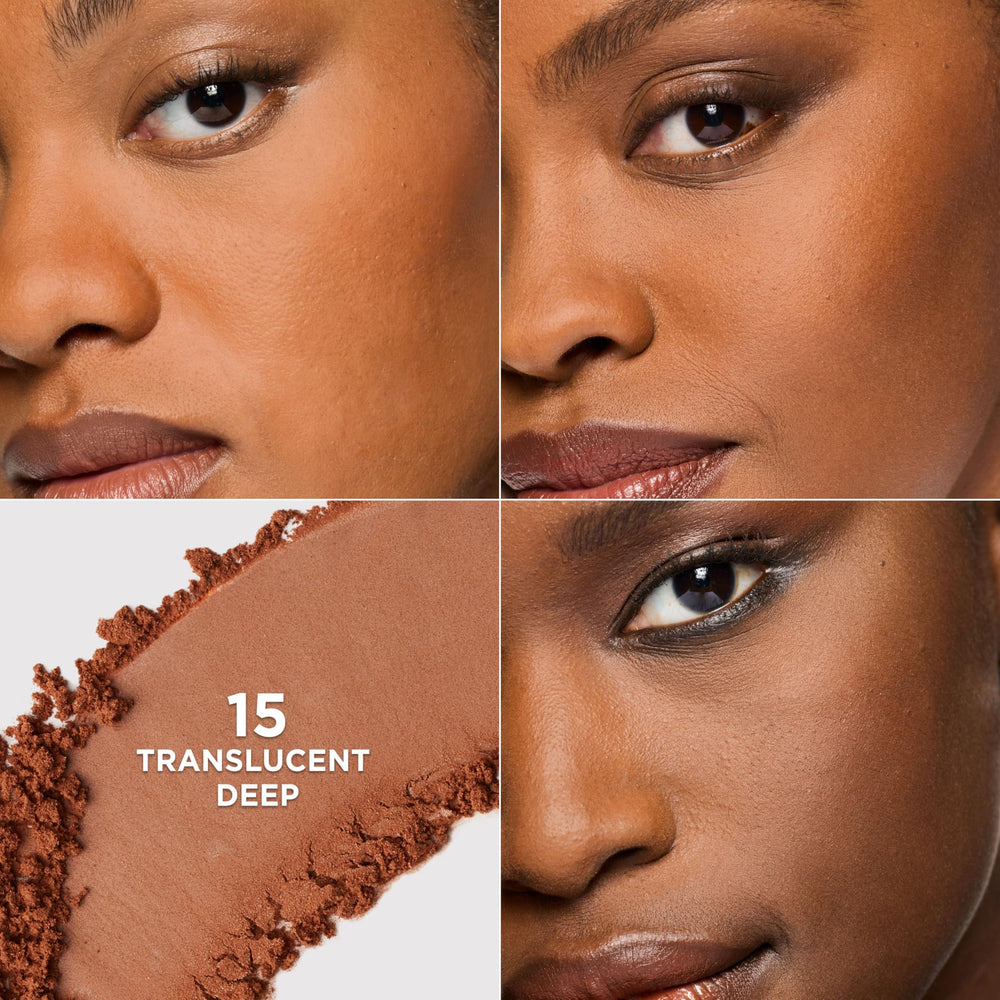 L'Oreal Paris Infallible Blur-fection under-eye bake shot conveys brightening bake concept.