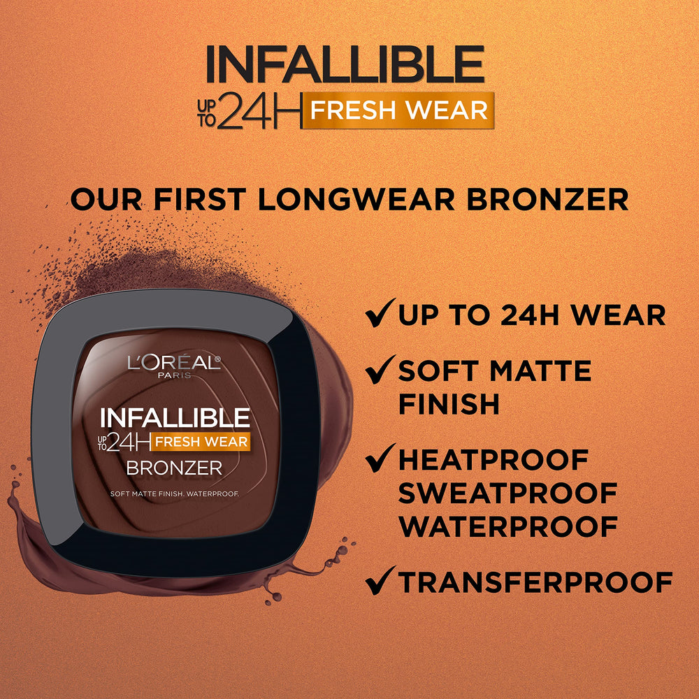 L'Oreal Paris Infallible Bronzer brush application helps precise contouring.