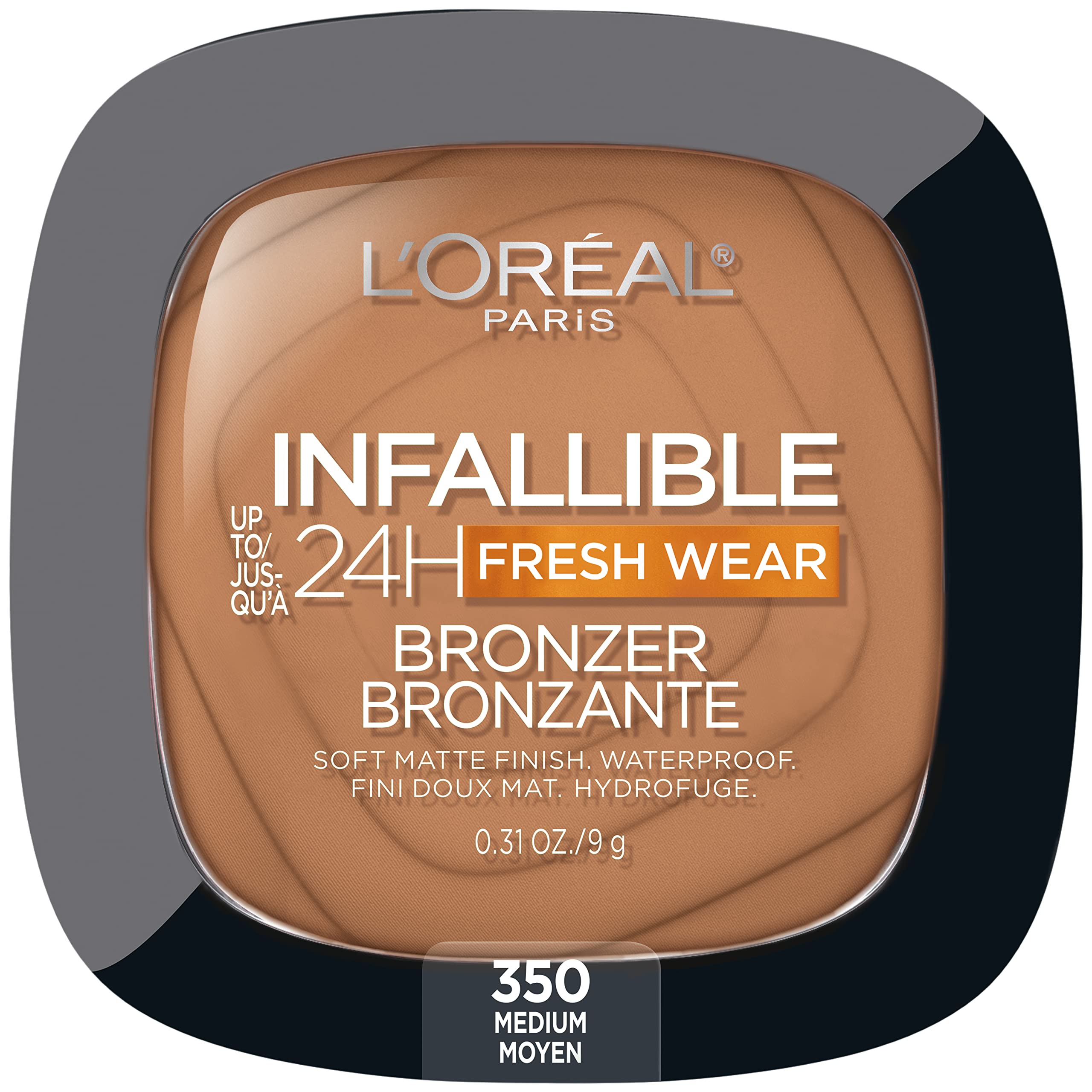 L'Oreal Paris Infallible bronzer packaging close-up for travel-ready use