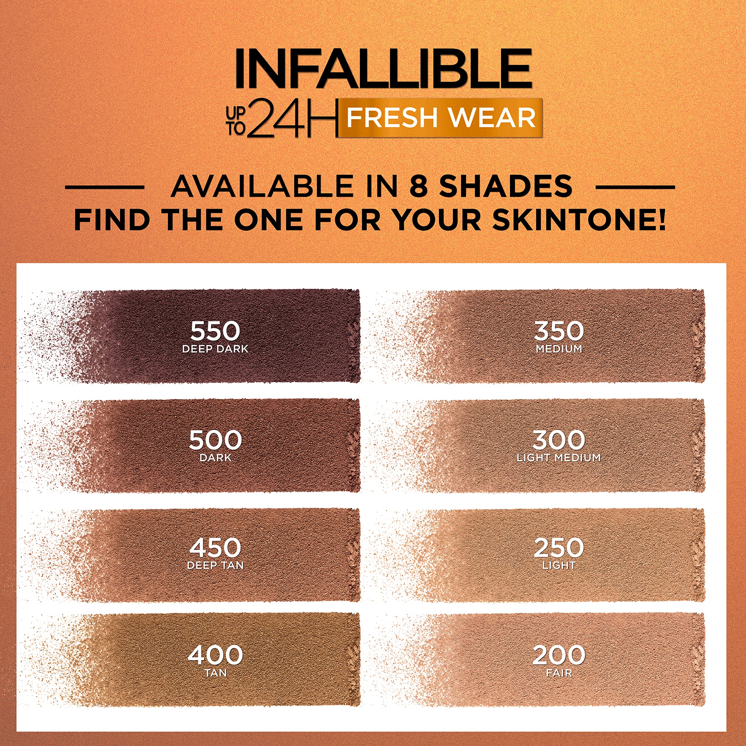 L'Oreal Paris Infallible Bronzer texture closeup shows lightweight formula.