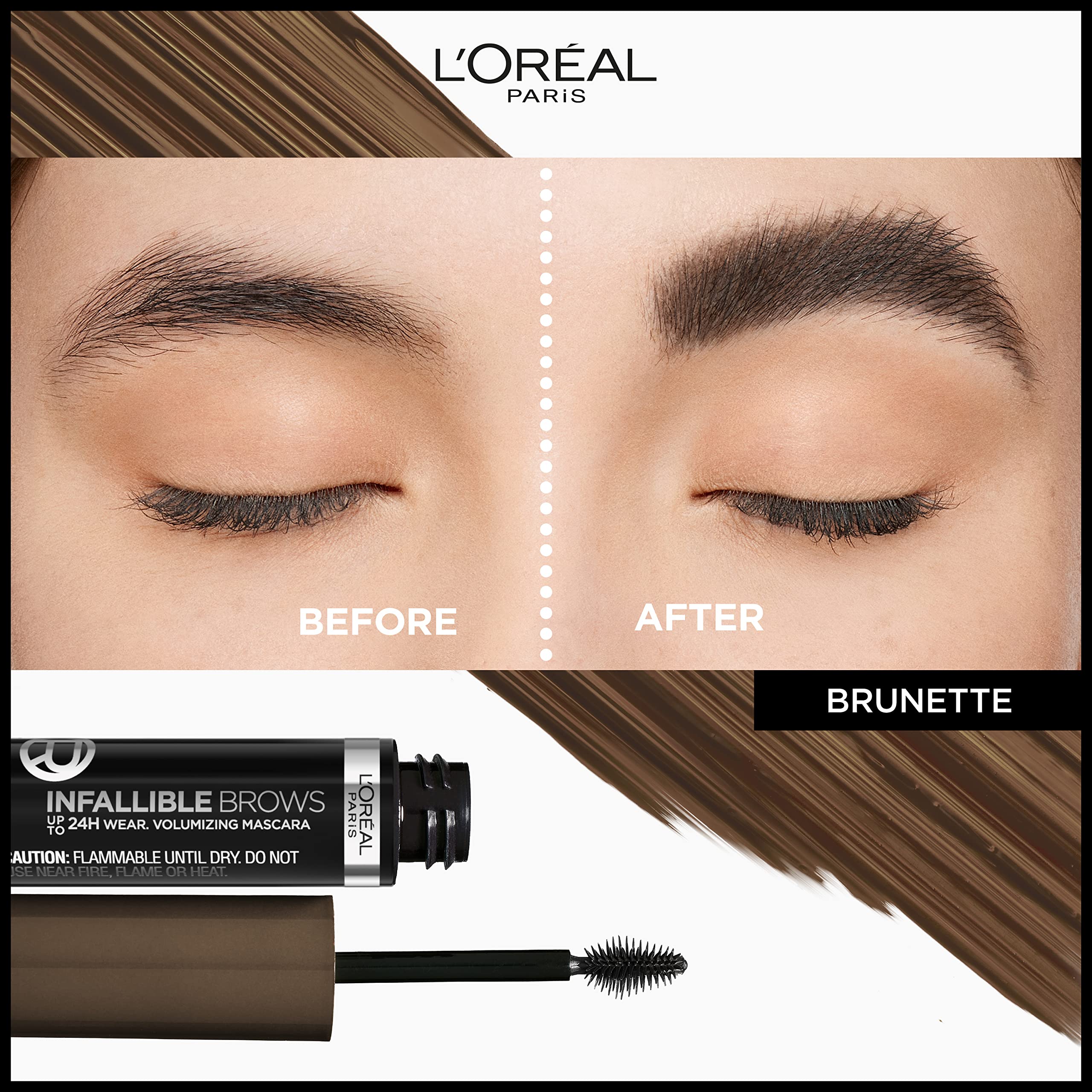 L'Oreal Paris Infallible Brow Mascara 3D micro-grip brush for precise application