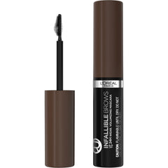 L'Oreal Paris Infallible Brow Mascara packaging closeup for on-the-go brow grooming