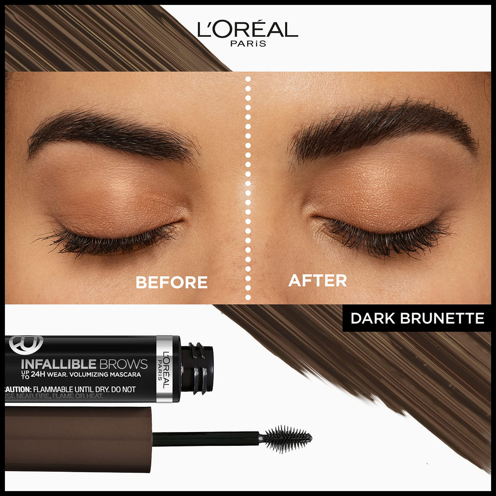L'Oreal Paris Infallible Brow Mascara wand with 3D micro-grip for precise shaping